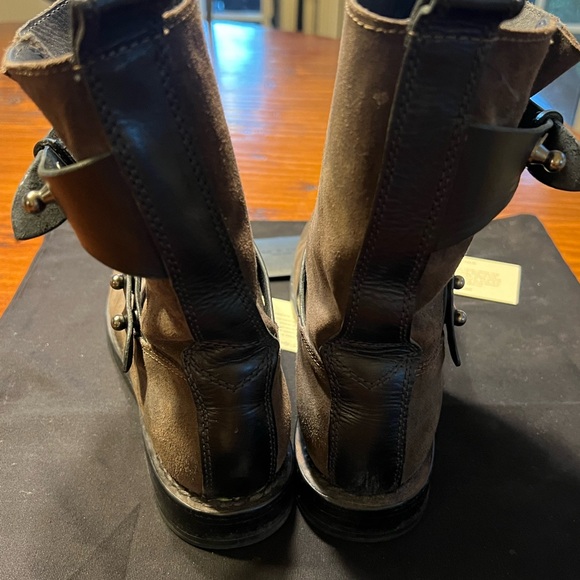 Rag & Bone Brown Leather Moto Boot size 37.5 (7.5) - Picture 3 of 8